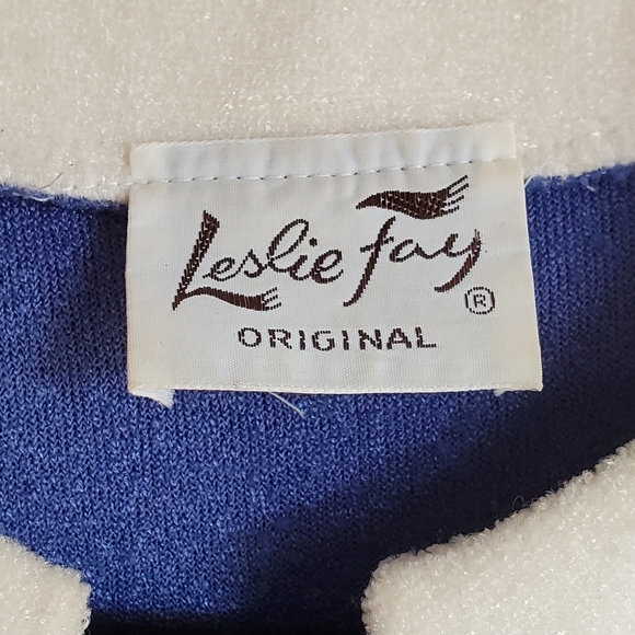 VTG LESLIE FAY ORIGINAL TERRY CLOTH DRESS PURPLE - Picture 7 of 8